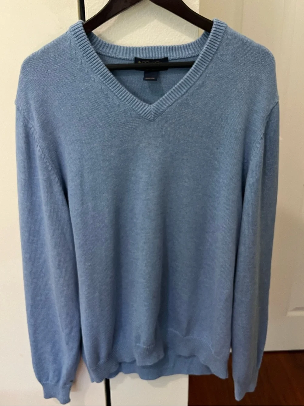 Brooks Brothers Light Blue V‑Neck Supima Cotton Sweater